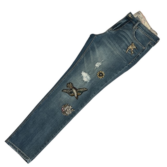 VTG VINTAGE AMERICA BLUES EMBELLISHED DENIM JEANS RARE AND GREAT CONDITION - Picture 2 of 15
